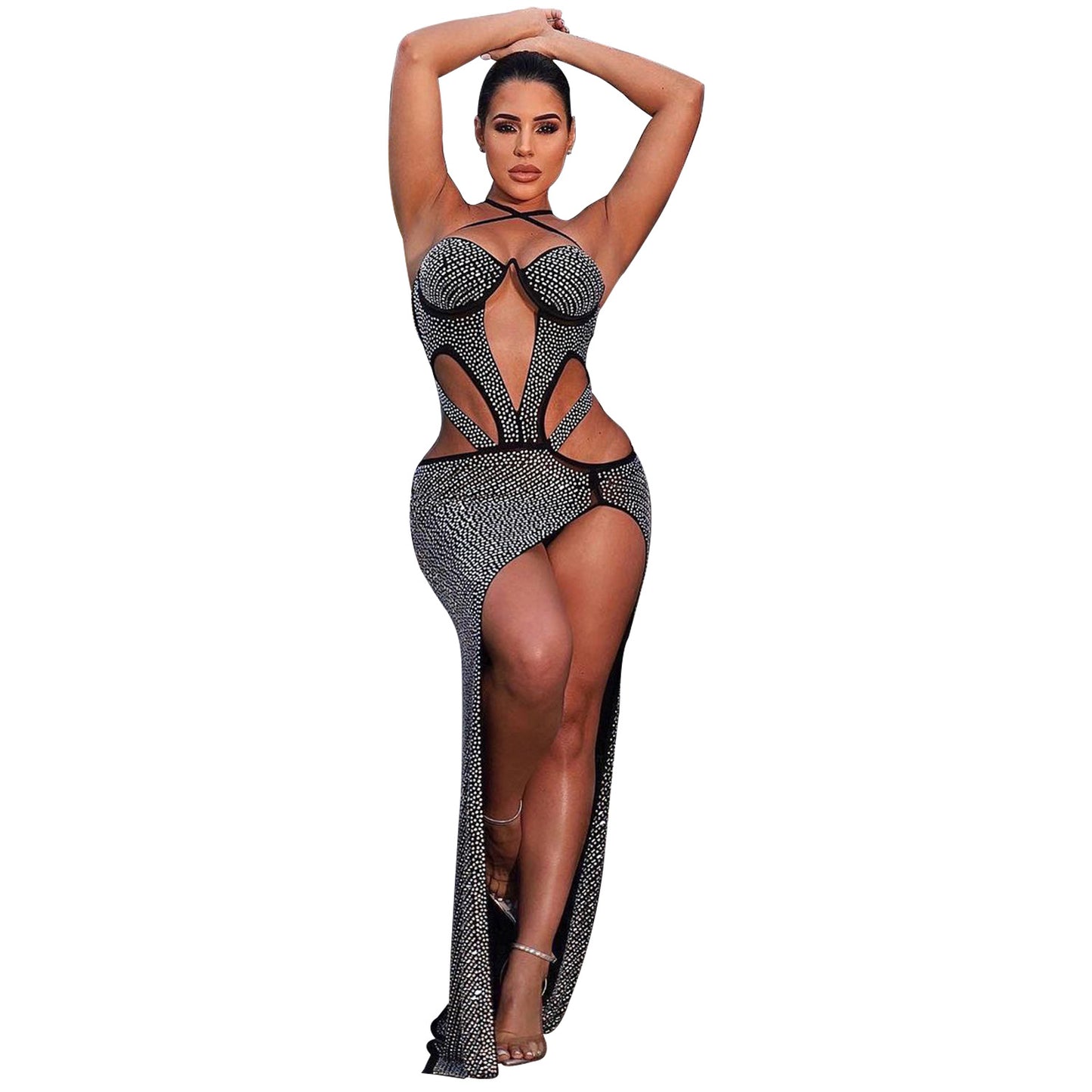 Product Women's Clothes Sexy Irregular Hollow-out Dress